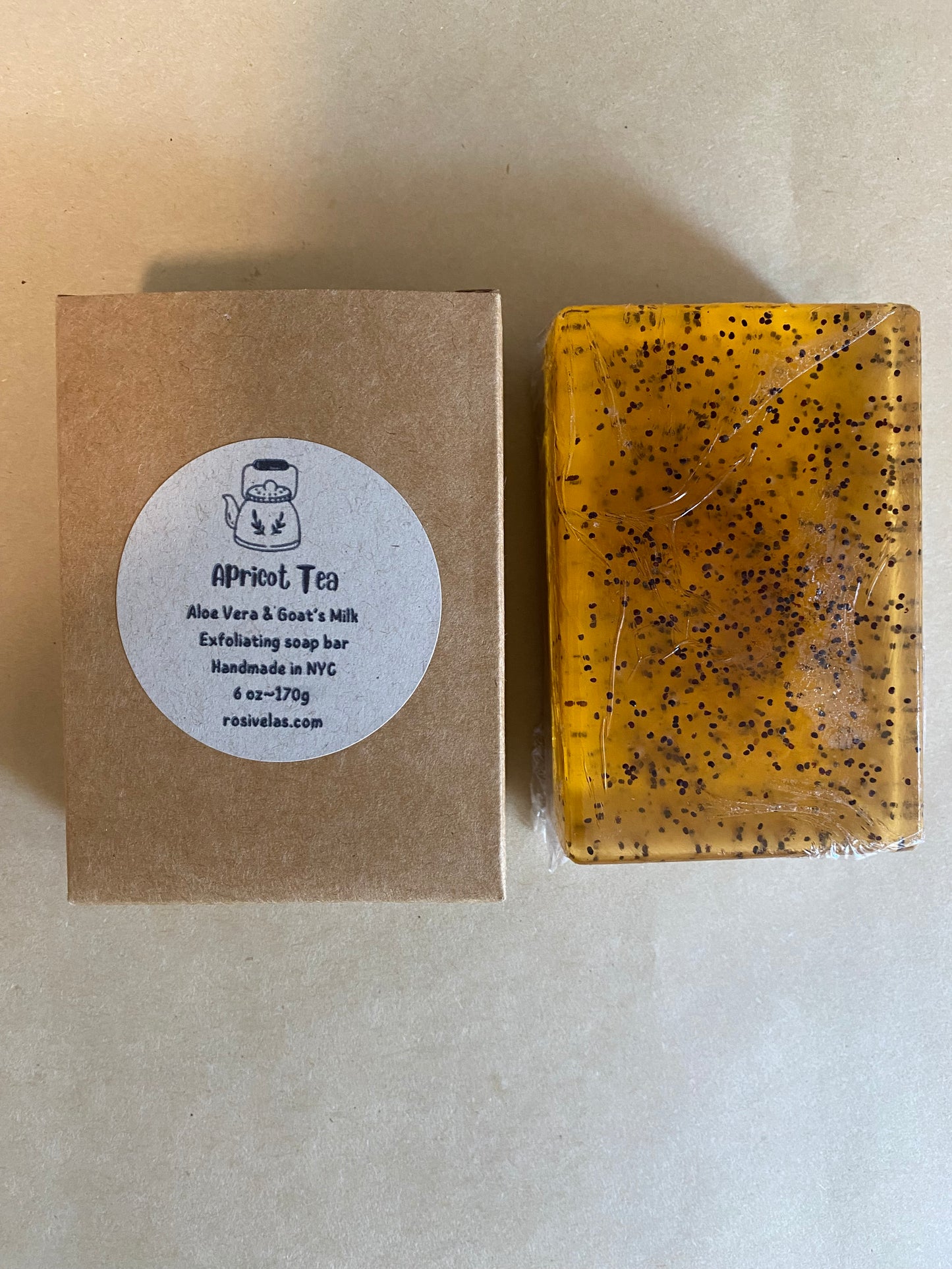 Apricot Tea~Exfoliating soap bar